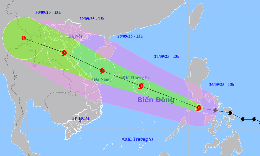  Bão BUALOI đi vào biển Đông, tốc độ nhanh gấp đôi bão bình thường